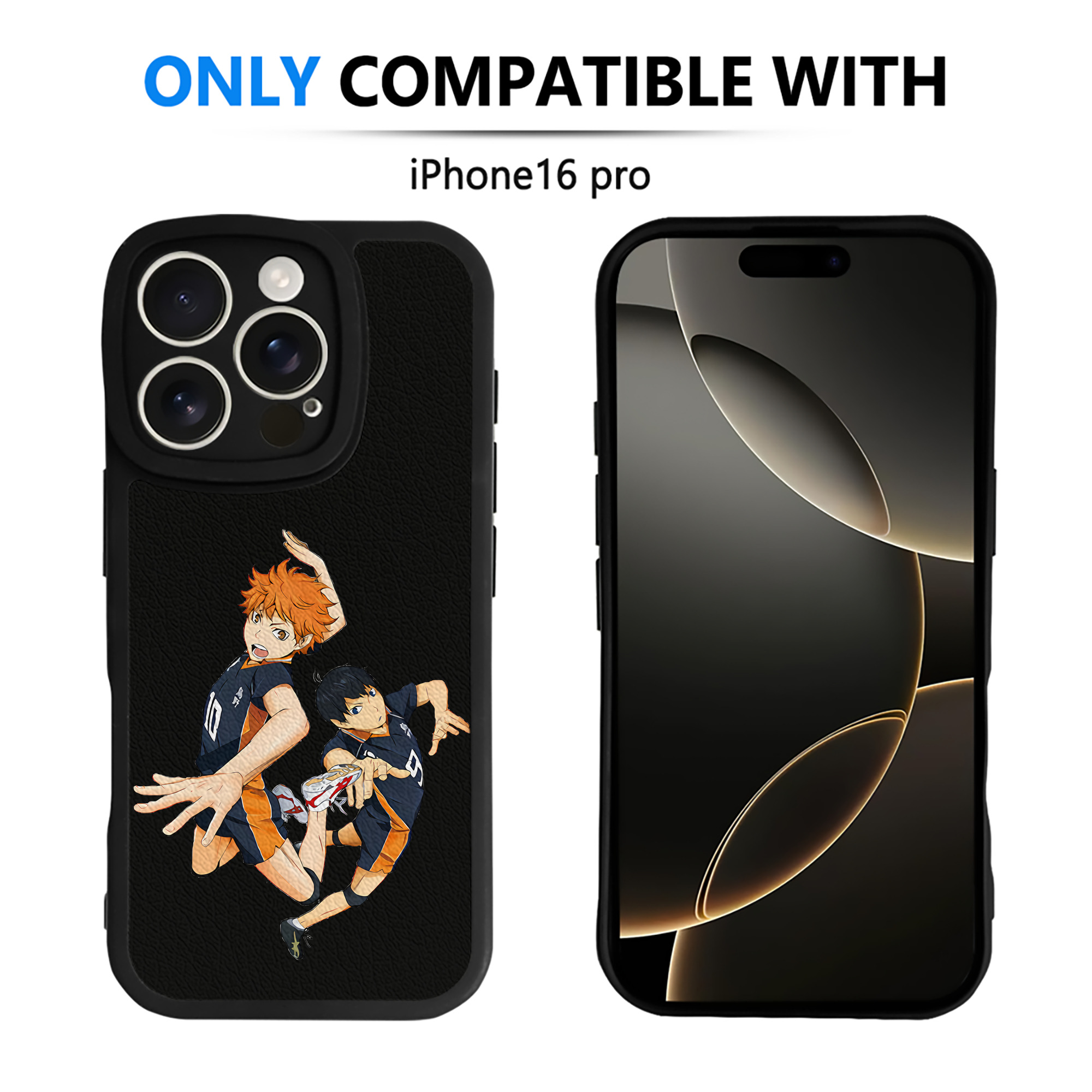 （画像用） ハイキュー!! Haikyu!! 【iPhone 16シリーズ対応】シリコンスマホケース（レザー調） 材質：シリコン